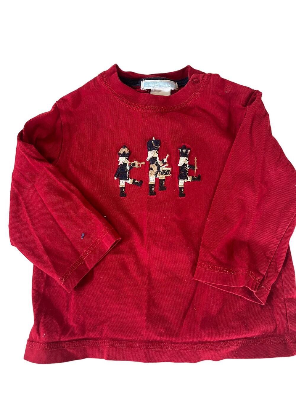 Janie And Jack Red Nutcracker Shirt 6-12m